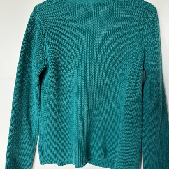 Boyfriend Style, Lands End Drifter Varsity V Relaxed Cardigan Sweater - Picture 7 of 8